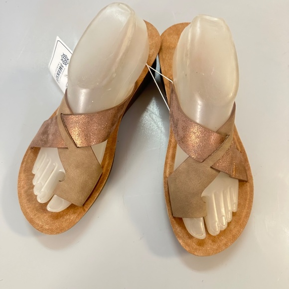 Women’s Harborsides Memory Foam Beige Wedge Sandals •Size 10M *NWO - Picture 2 of 10